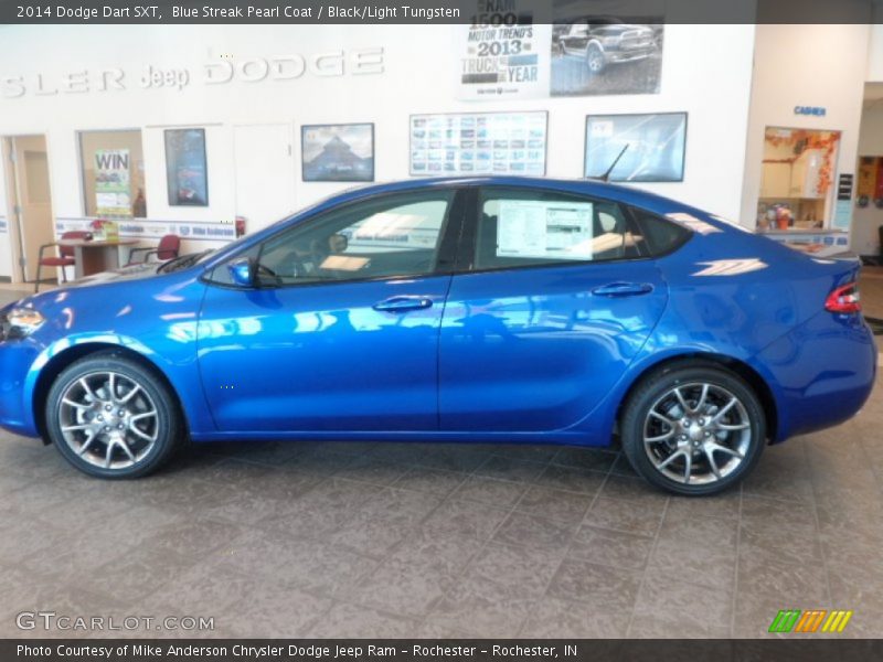 Blue Streak Pearl Coat / Black/Light Tungsten 2014 Dodge Dart SXT