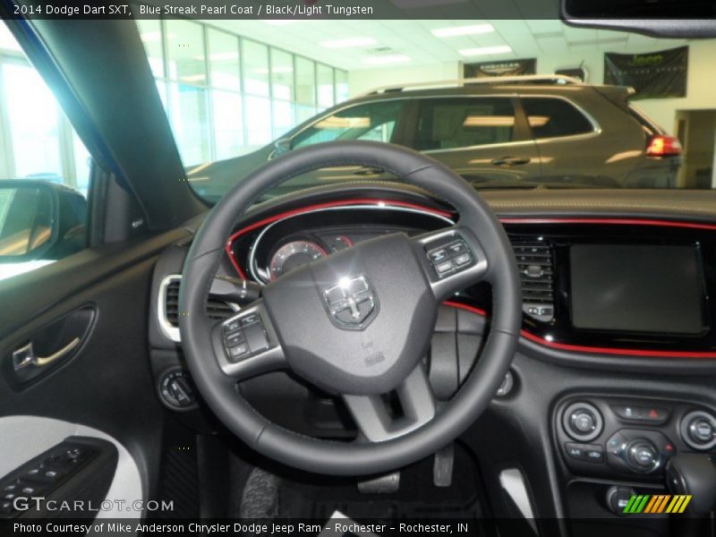 Blue Streak Pearl Coat / Black/Light Tungsten 2014 Dodge Dart SXT