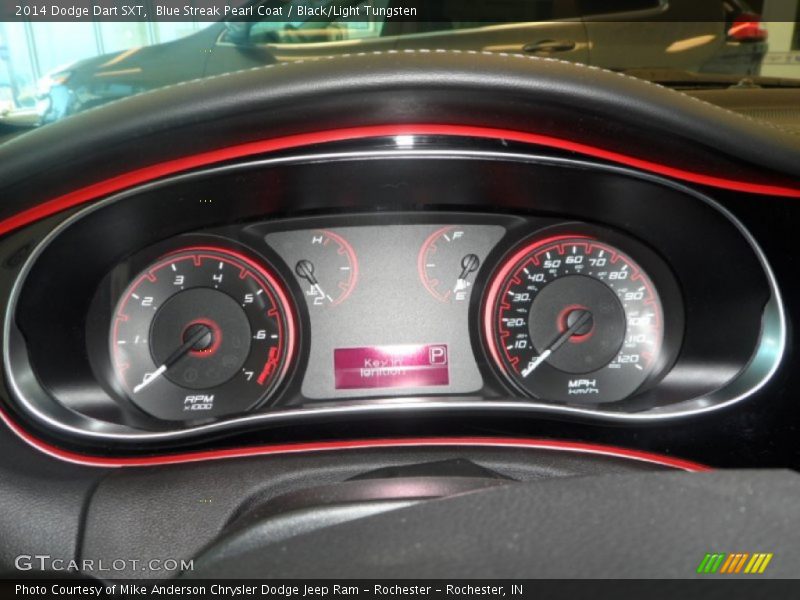 Blue Streak Pearl Coat / Black/Light Tungsten 2014 Dodge Dart SXT