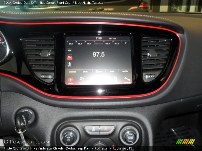 Blue Streak Pearl Coat / Black/Light Tungsten 2014 Dodge Dart SXT