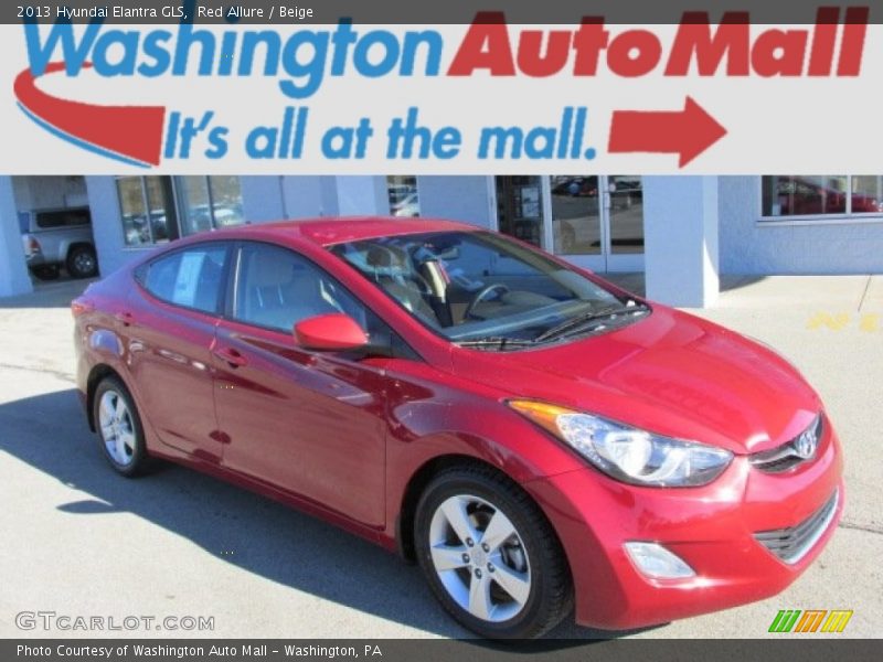 Red Allure / Beige 2013 Hyundai Elantra GLS