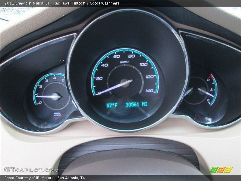 Red Jewel Tintcoat / Cocoa/Cashmere 2011 Chevrolet Malibu LT