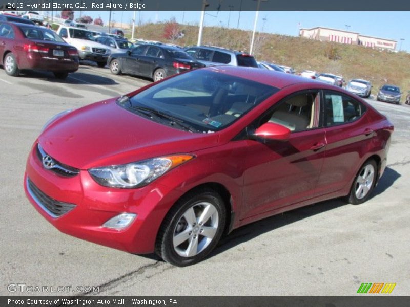 Red Allure / Beige 2013 Hyundai Elantra GLS