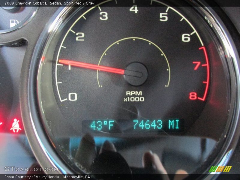 Sport Red / Gray 2009 Chevrolet Cobalt LT Sedan
