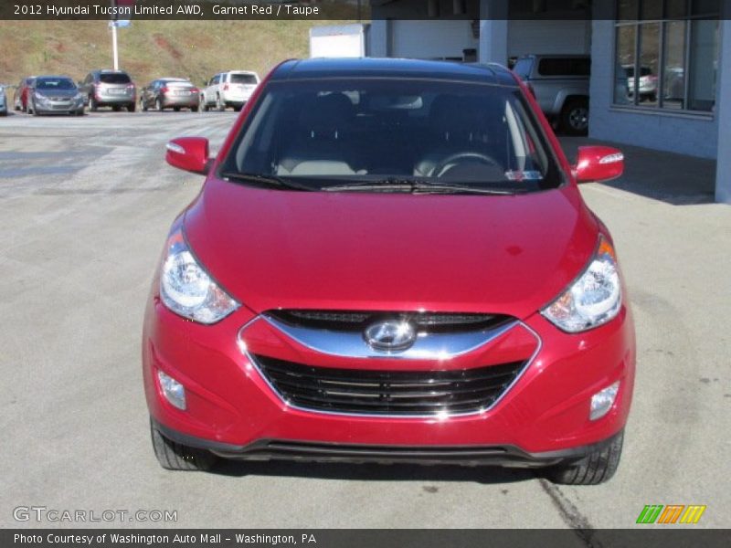 Garnet Red / Taupe 2012 Hyundai Tucson Limited AWD