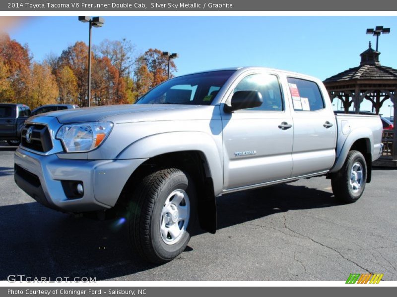 Silver Sky Metallic / Graphite 2014 Toyota Tacoma V6 Prerunner Double Cab