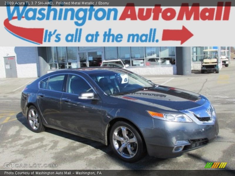 Polished Metal Metallic / Ebony 2009 Acura TL 3.7 SH-AWD