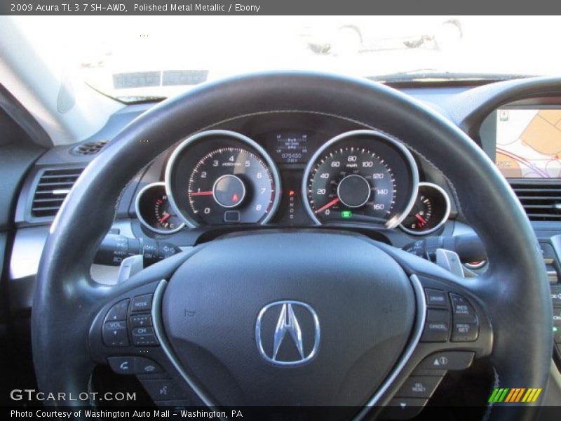 Polished Metal Metallic / Ebony 2009 Acura TL 3.7 SH-AWD