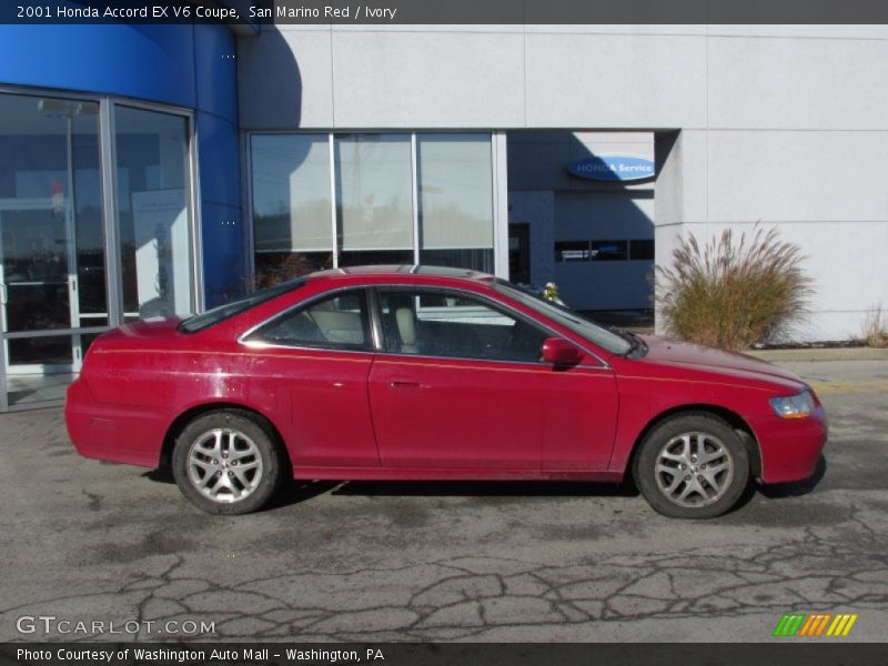 San Marino Red / Ivory 2001 Honda Accord EX V6 Coupe