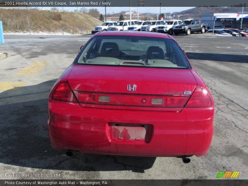 San Marino Red / Ivory 2001 Honda Accord EX V6 Coupe