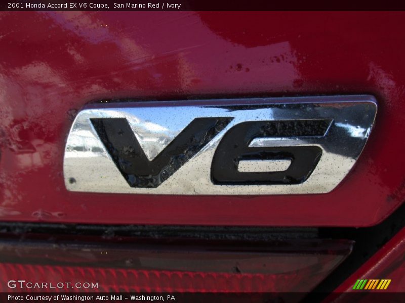San Marino Red / Ivory 2001 Honda Accord EX V6 Coupe