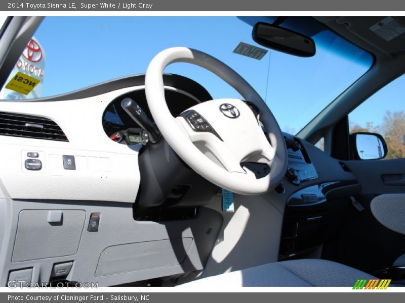 Super White / Light Gray 2014 Toyota Sienna LE