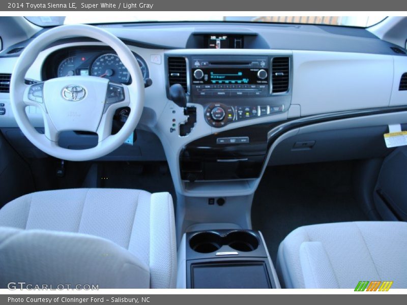 Super White / Light Gray 2014 Toyota Sienna LE