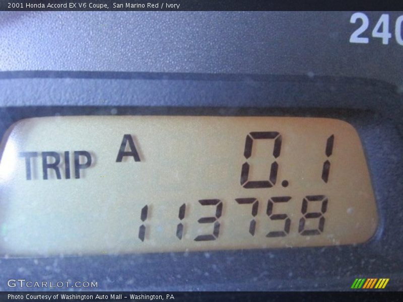 San Marino Red / Ivory 2001 Honda Accord EX V6 Coupe