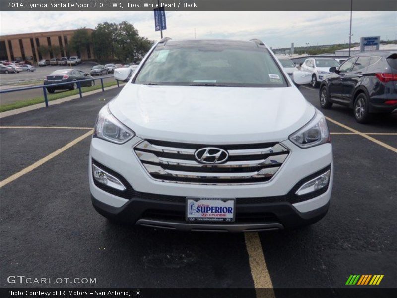 Frost White Pearl / Black 2014 Hyundai Santa Fe Sport 2.0T FWD