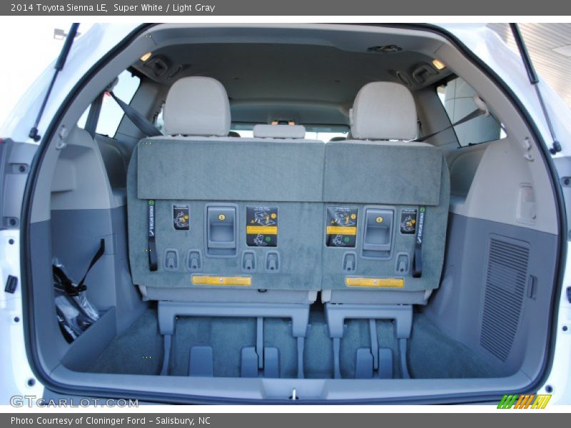 Super White / Light Gray 2014 Toyota Sienna LE