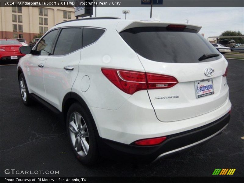 Frost White Pearl / Gray 2014 Hyundai Santa Fe Sport 2.0T FWD