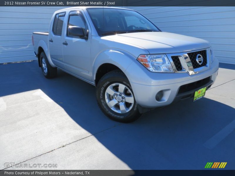 Brilliant Silver Metallic / Steel 2012 Nissan Frontier SV Crew Cab