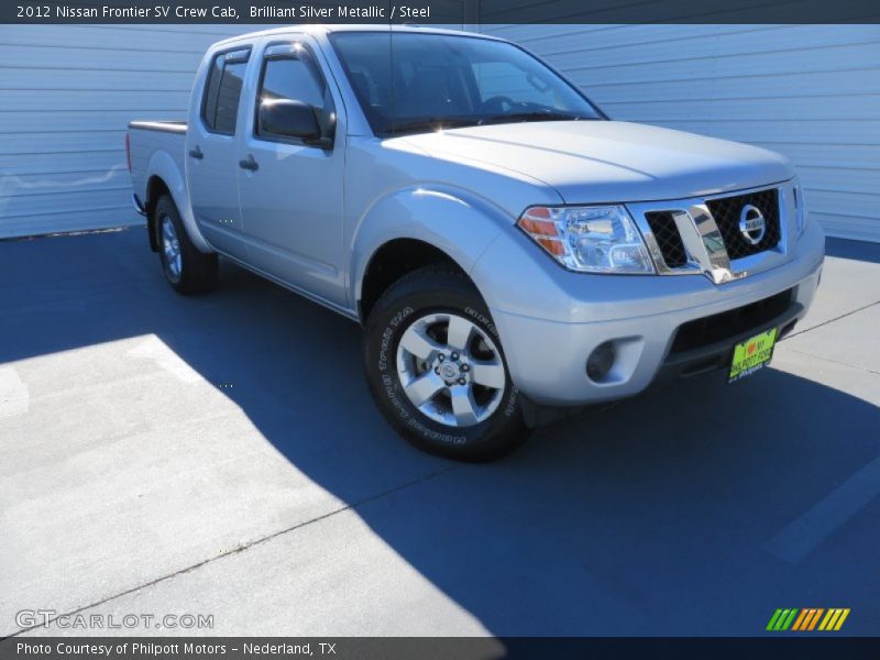 Brilliant Silver Metallic / Steel 2012 Nissan Frontier SV Crew Cab