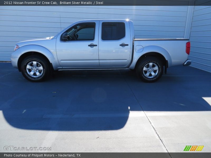 Brilliant Silver Metallic / Steel 2012 Nissan Frontier SV Crew Cab