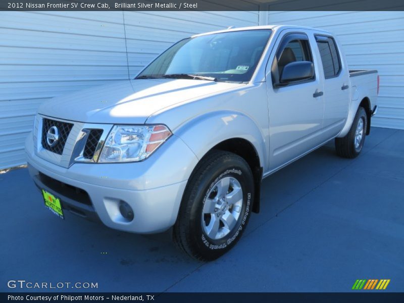 Brilliant Silver Metallic / Steel 2012 Nissan Frontier SV Crew Cab