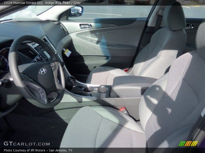 Indigo Blue Pearl / Gray 2014 Hyundai Sonata GLS