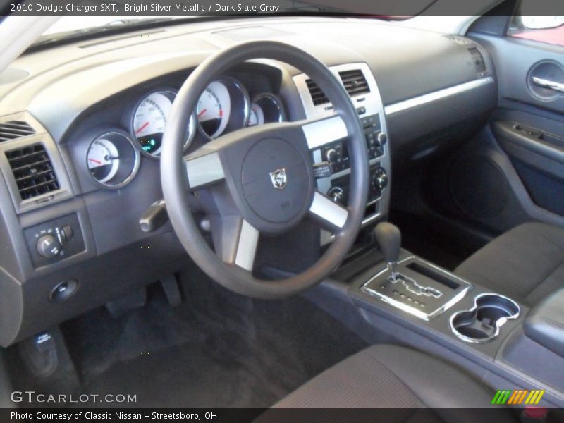 Bright Silver Metallic / Dark Slate Gray 2010 Dodge Charger SXT
