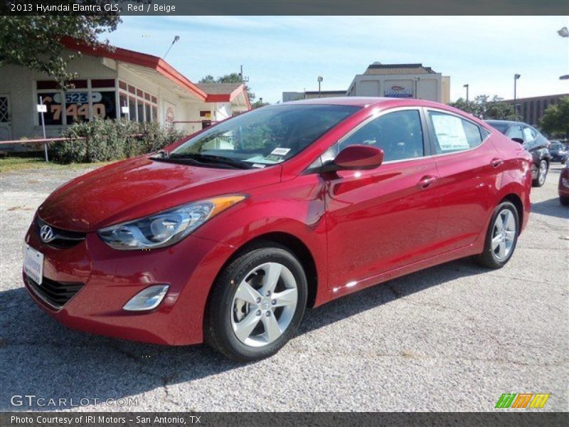 Red / Beige 2013 Hyundai Elantra GLS