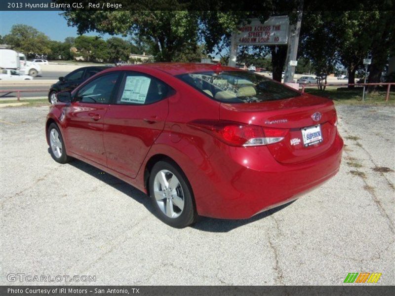 Red / Beige 2013 Hyundai Elantra GLS