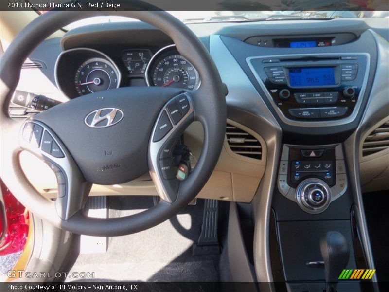 Red / Beige 2013 Hyundai Elantra GLS