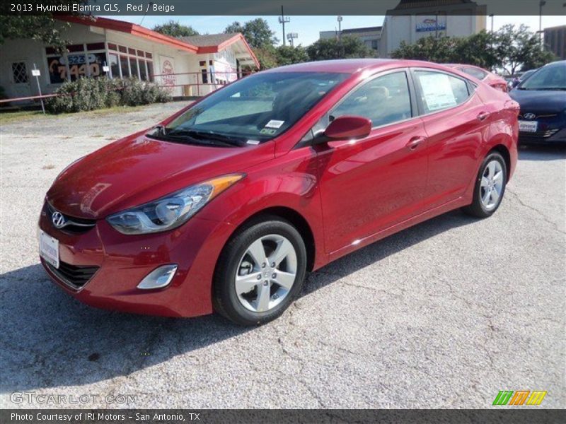 Red / Beige 2013 Hyundai Elantra GLS