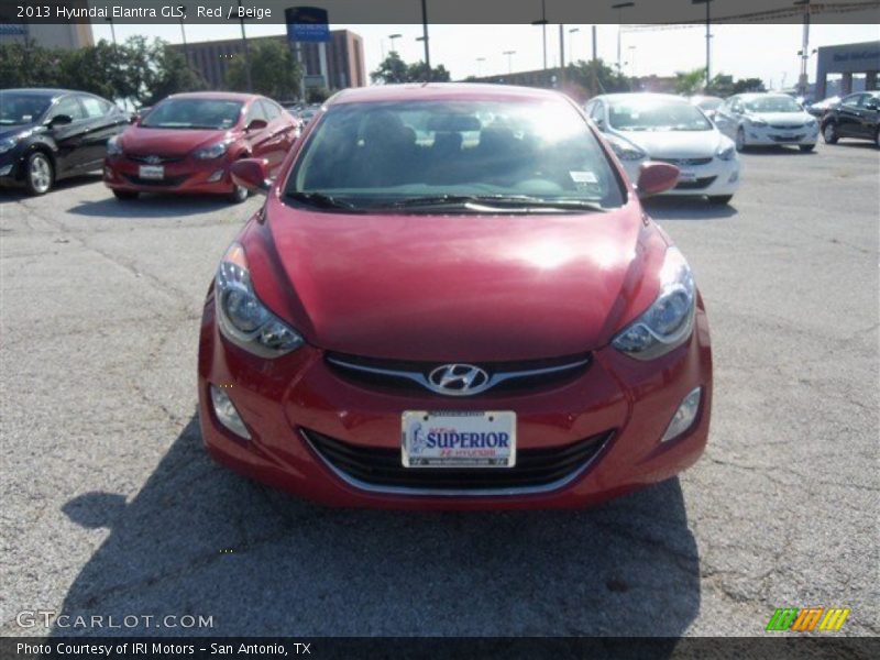 Red / Beige 2013 Hyundai Elantra GLS