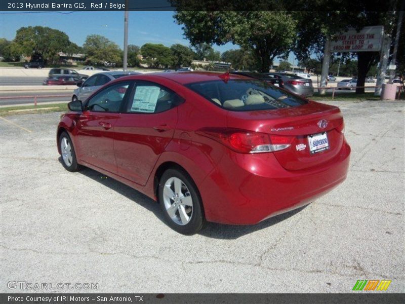 Red / Beige 2013 Hyundai Elantra GLS