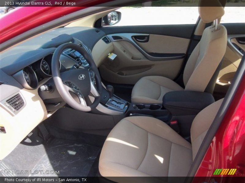 Red / Beige 2013 Hyundai Elantra GLS