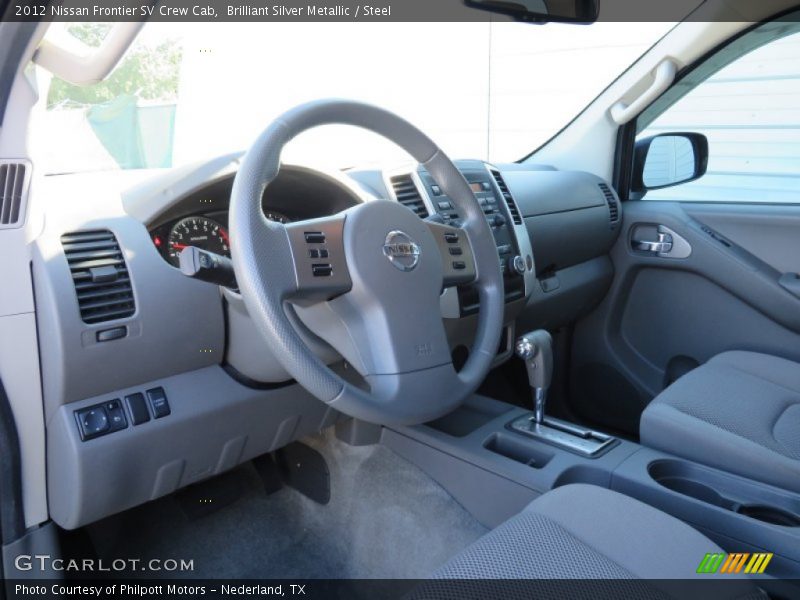Brilliant Silver Metallic / Steel 2012 Nissan Frontier SV Crew Cab