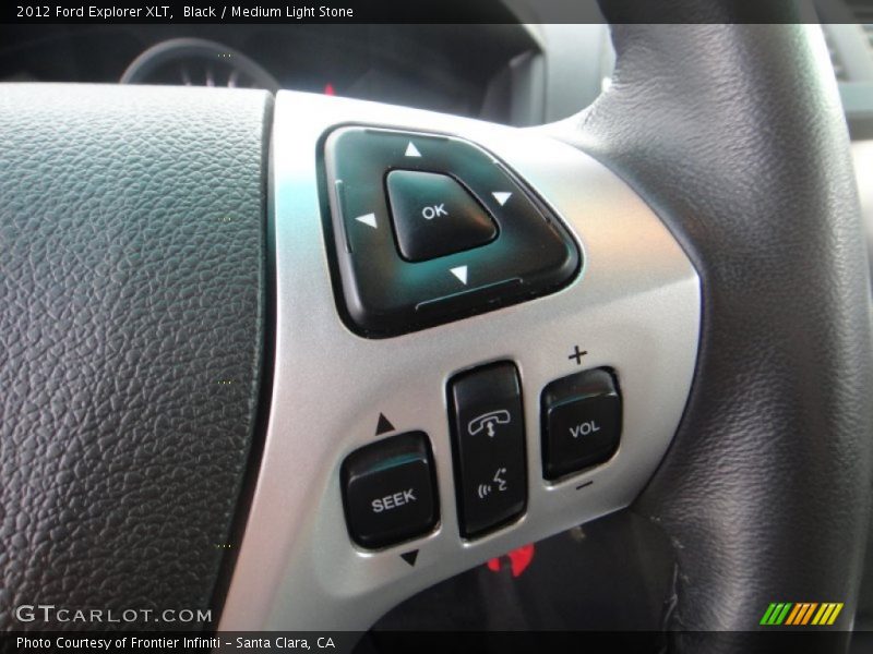 Black / Medium Light Stone 2012 Ford Explorer XLT