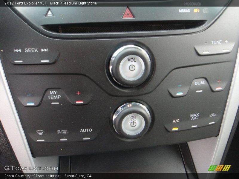 Black / Medium Light Stone 2012 Ford Explorer XLT
