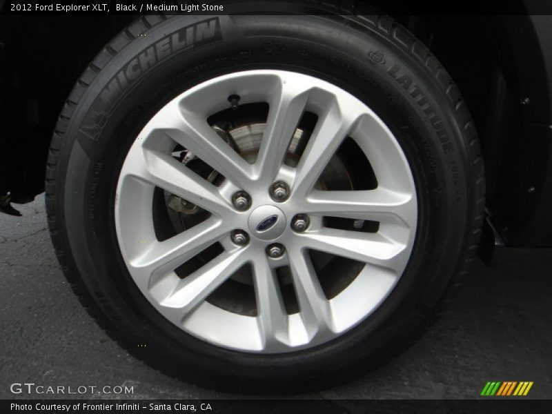 Black / Medium Light Stone 2012 Ford Explorer XLT