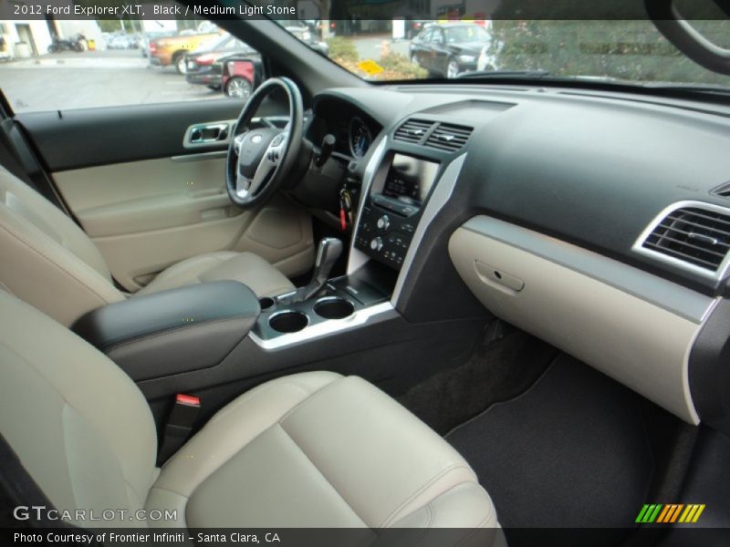 Black / Medium Light Stone 2012 Ford Explorer XLT
