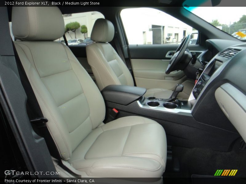 Black / Medium Light Stone 2012 Ford Explorer XLT