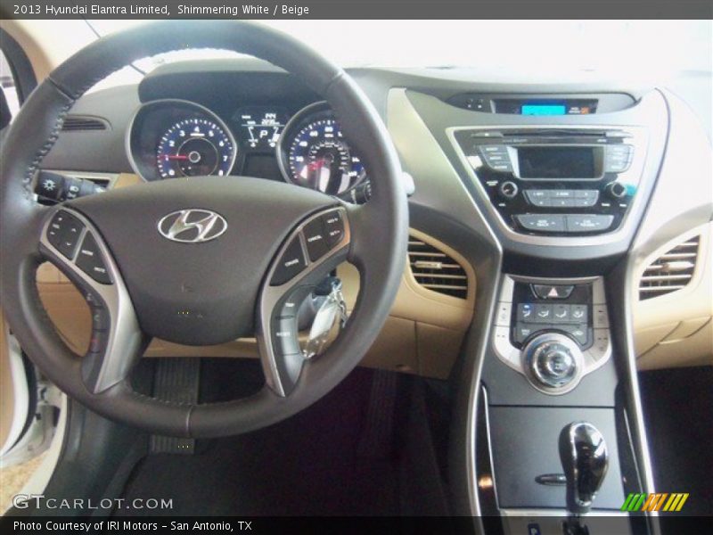 Shimmering White / Beige 2013 Hyundai Elantra Limited