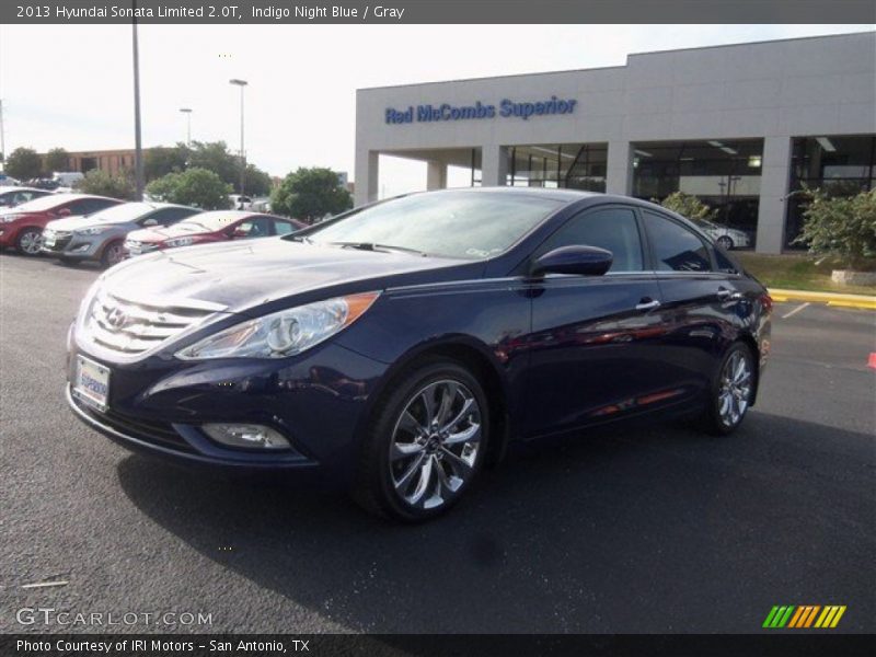 Indigo Night Blue / Gray 2013 Hyundai Sonata Limited 2.0T
