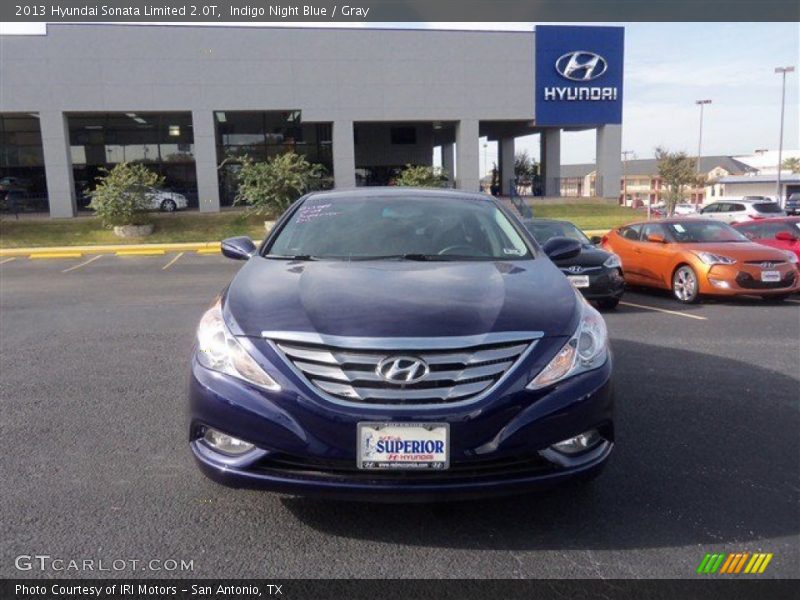Indigo Night Blue / Gray 2013 Hyundai Sonata Limited 2.0T