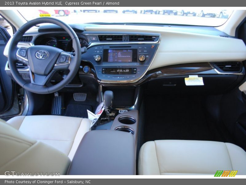 Cypress Green Pearl / Almond 2013 Toyota Avalon Hybrid XLE