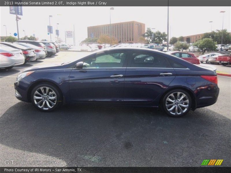 Indigo Night Blue / Gray 2013 Hyundai Sonata Limited 2.0T