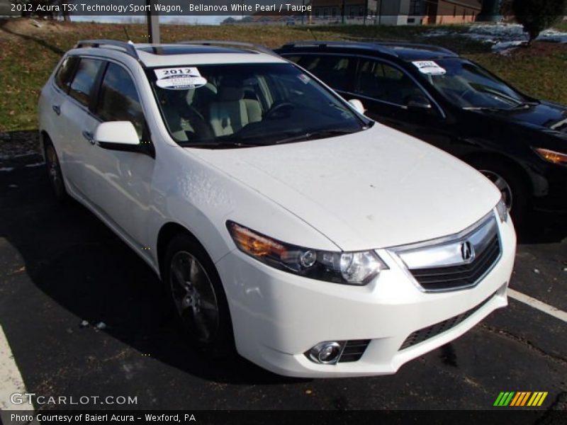 Bellanova White Pearl / Taupe 2012 Acura TSX Technology Sport Wagon