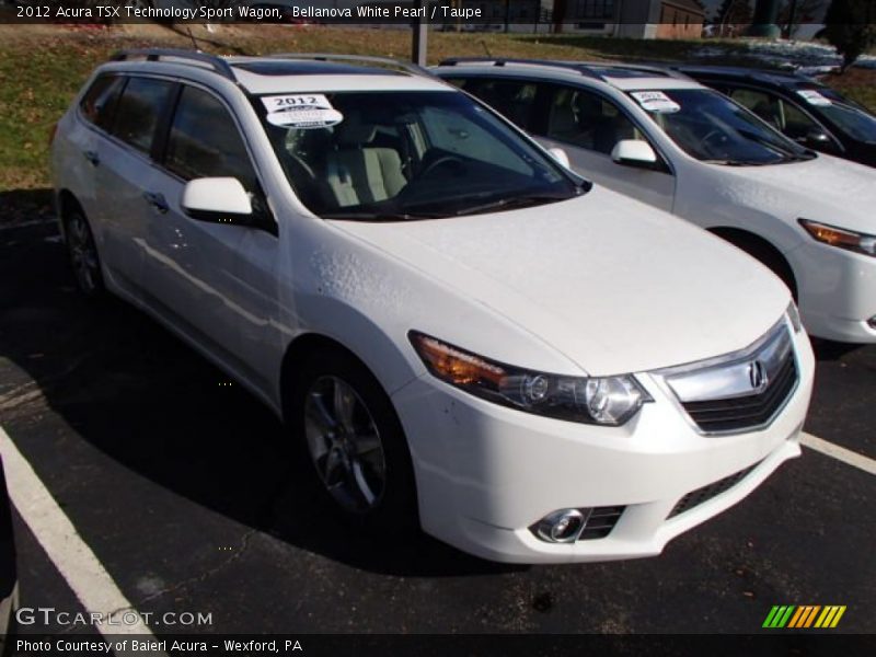 Bellanova White Pearl / Taupe 2012 Acura TSX Technology Sport Wagon