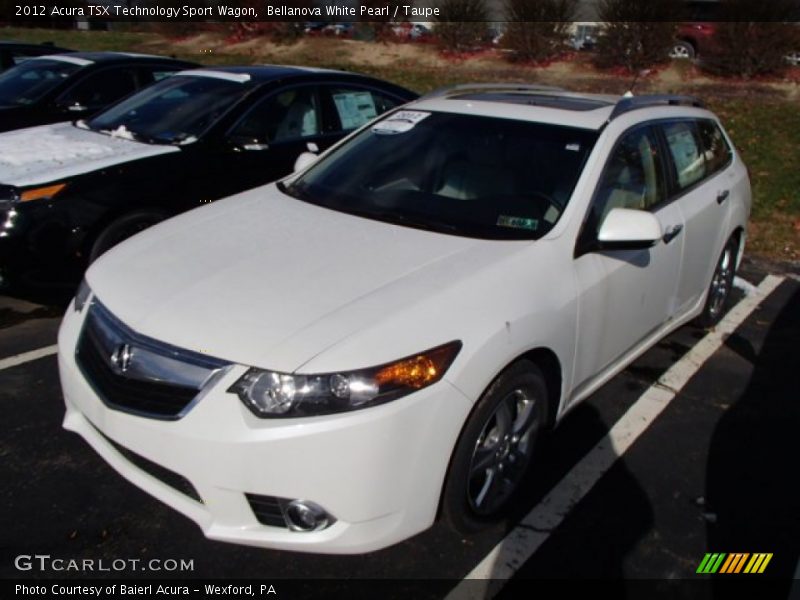 Bellanova White Pearl / Taupe 2012 Acura TSX Technology Sport Wagon