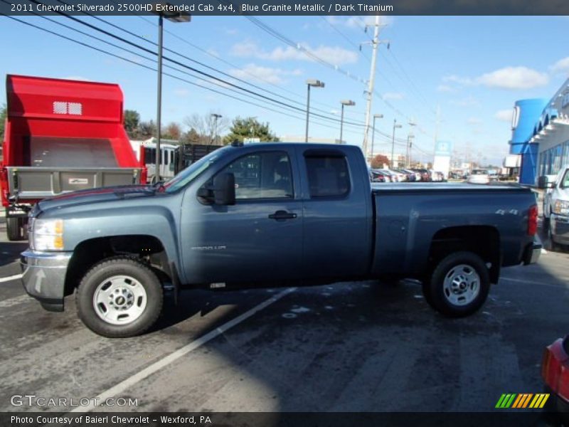 Blue Granite Metallic / Dark Titanium 2011 Chevrolet Silverado 2500HD Extended Cab 4x4