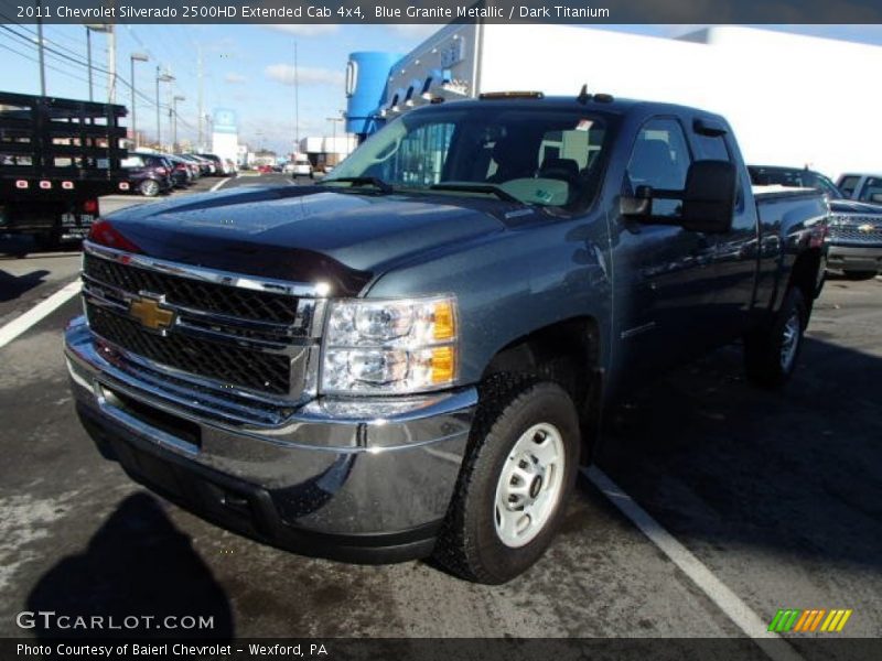 Blue Granite Metallic / Dark Titanium 2011 Chevrolet Silverado 2500HD Extended Cab 4x4